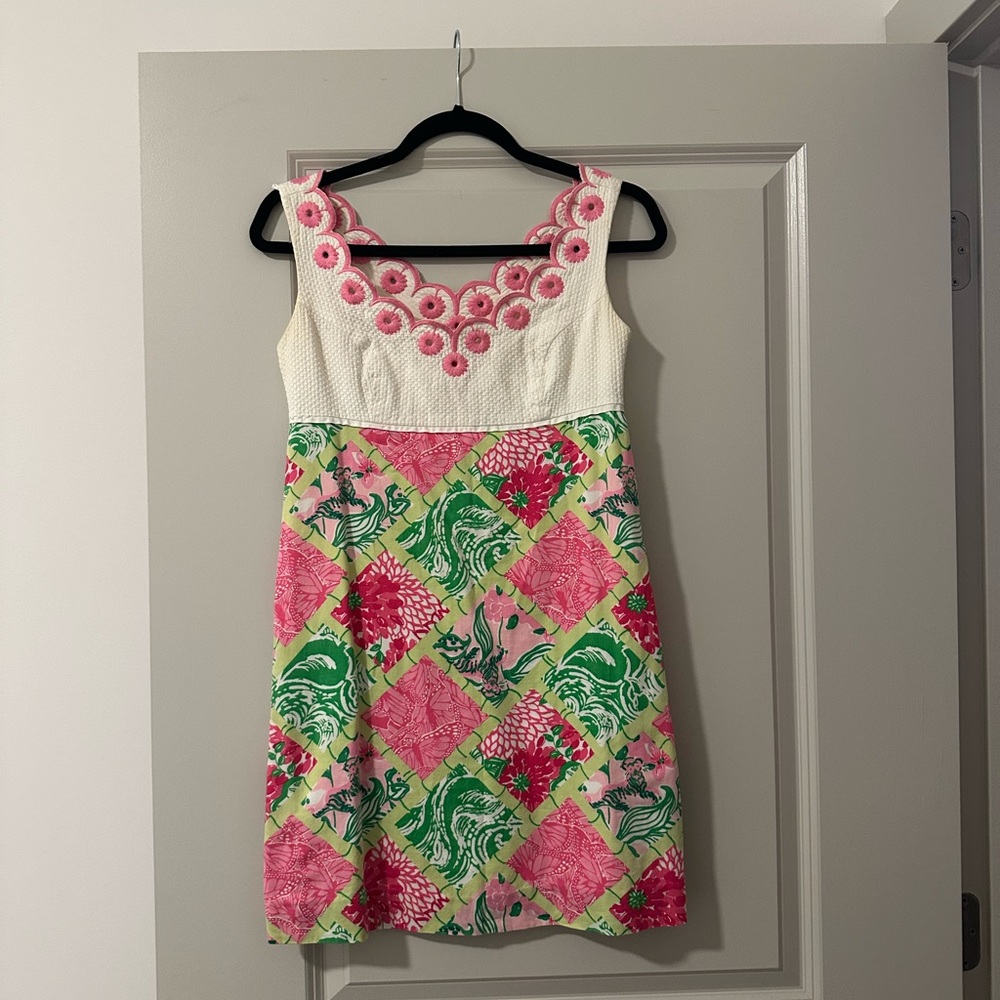 Lilly Pulitzer Jubilee Dress Bam Patch Kyle Shift Dress